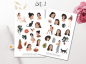 Preview: Women Summer Sticker Set